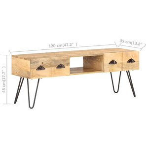 vidaXL TV-Schrank 120x35x45 cm Mango Massivholz