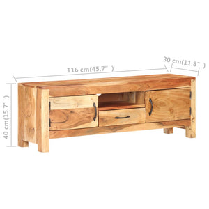 vidaXL TV-Schrank 116x30x40 cm Massivholz Akazie