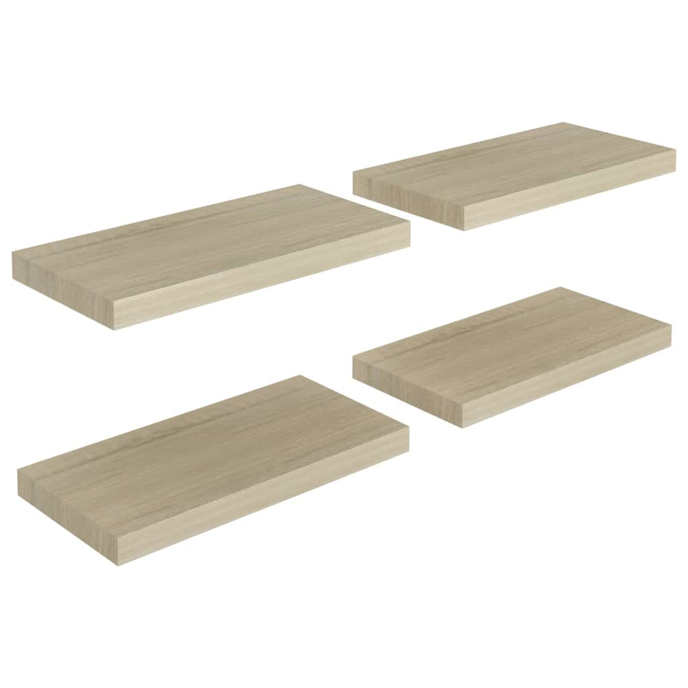 Schwebende Wandregale 4 Stk. Eichefarben 50x23x3,8cm MDF Stilecasa