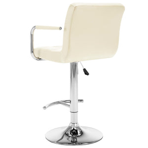 vidaXL Barhocker 2 Stk. Creme Kunstleder