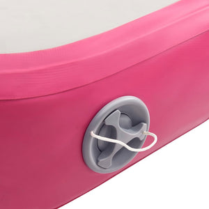 Aufblasbare Gymnastikmatte mit Pumpe 60x100x10 cm PVC Rosa