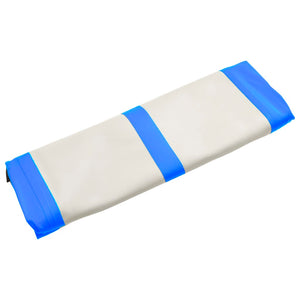 Aufblasbare Gymnastikmatte mit Pumpe 800x100x15 cm PVC Blau