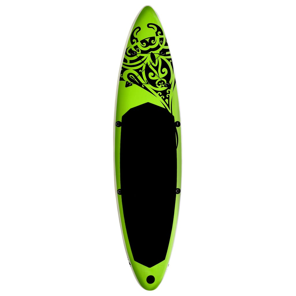 vidaXL Aufblasbares Stand Up Paddle Board Set 305x76x15 cm Grün