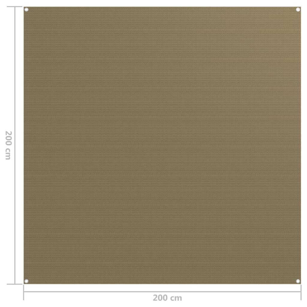 vidaXL Zeltteppich 200x200 cm Taupe