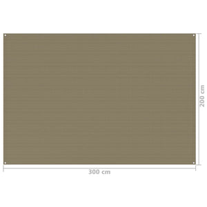 vidaXL Zeltteppich 200x300 cm Taupe