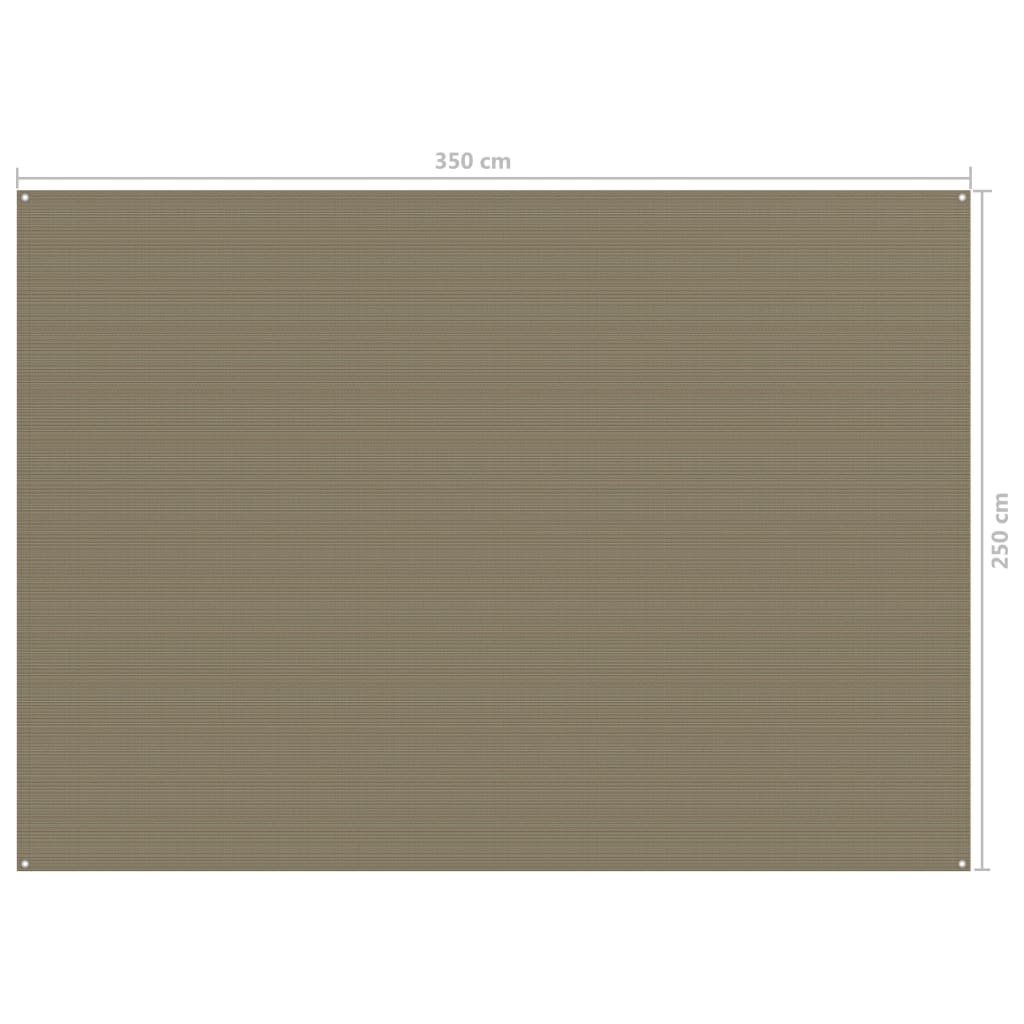 vidaXL Zeltteppich 250x350 cm Taupe