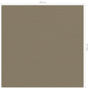 Zeltteppich 400x400 cm Taupe Stilecasa