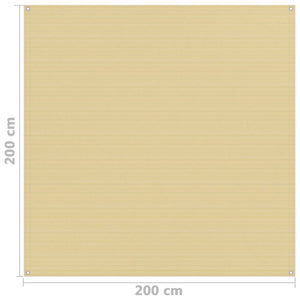 vidaXL Zeltteppich 200x200 cm Beige