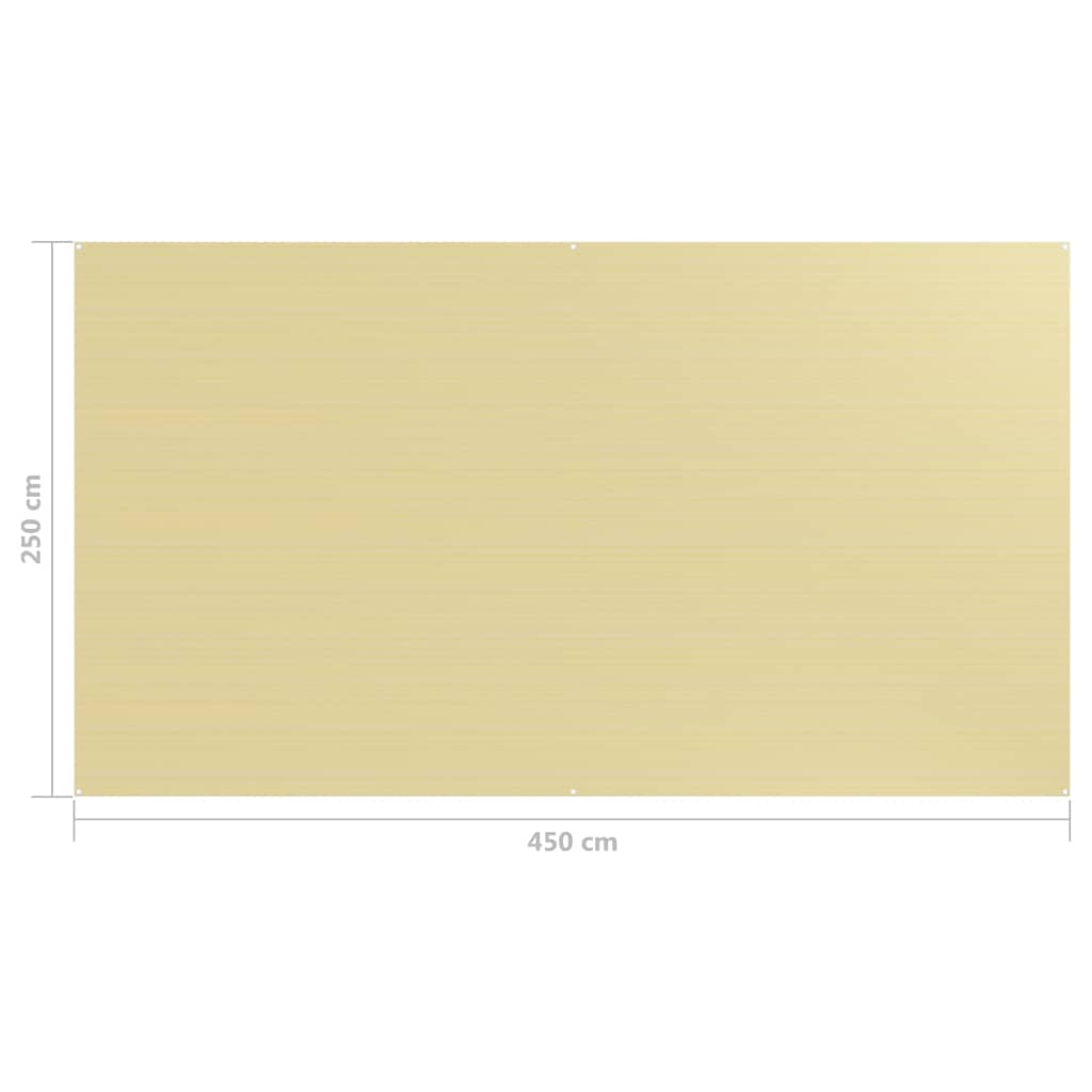 vidaXL Zeltteppich 250x450 cm Beige