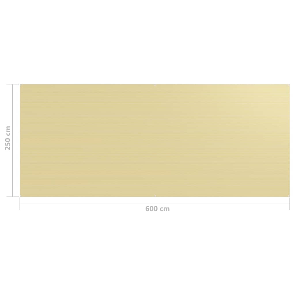 vidaXL Zeltteppich 250x600 cm Beige