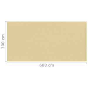 vidaXL Zeltteppich 300x600 cm Beige