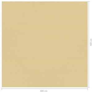 Zeltteppich 400x400 cm Beige Stilecasa