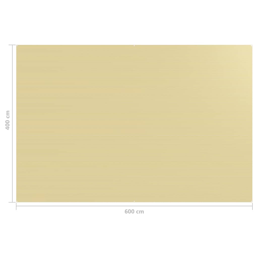 vidaXL Zeltteppich 400x600 cm Beige