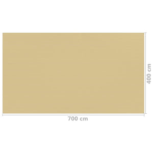 vidaXL Zeltteppich 400x700 cm Beige