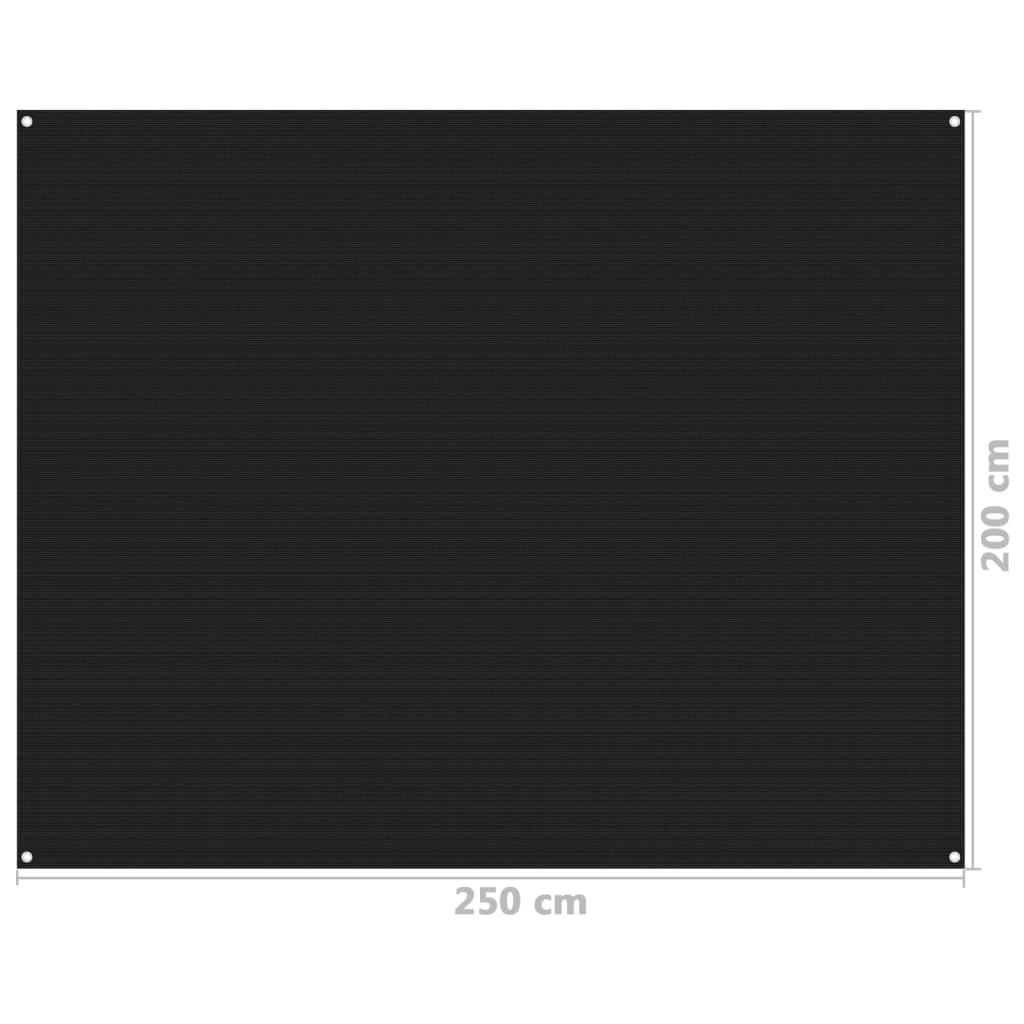 vidaXL Zeltteppich 250x200 cm Schwarz