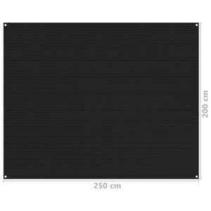 vidaXL Zeltteppich 250x200 cm Schwarz