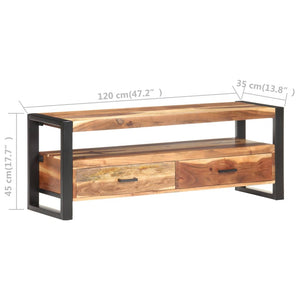 vidaXL TV-Schrank 120x35x45 cm Massivholz Honigfarben