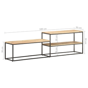 vidaXL TV-Schrank 180x30x50 cm Raues Mangoholz