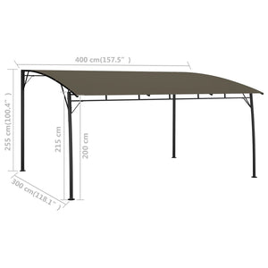 Garten-Sonnenschutz 4x3x2,55 m Taupe Stilecasa