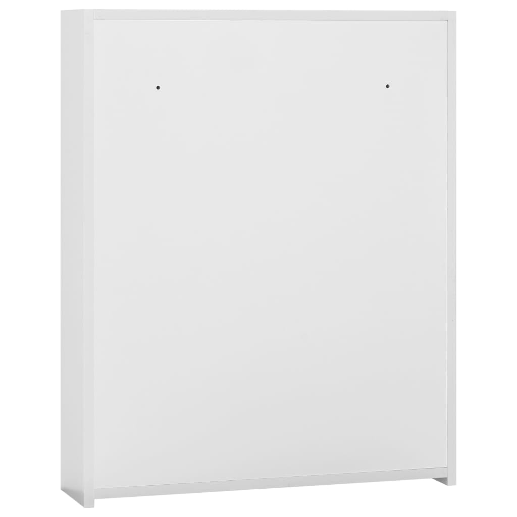 vidaXL Bad-Spiegelschrank Weiß 60x15x75 cm MDF