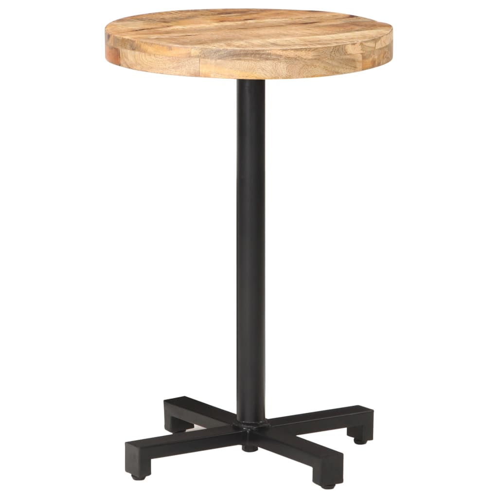 Bistrotisch Rund Ø50x75 cm Raues Mangoholz