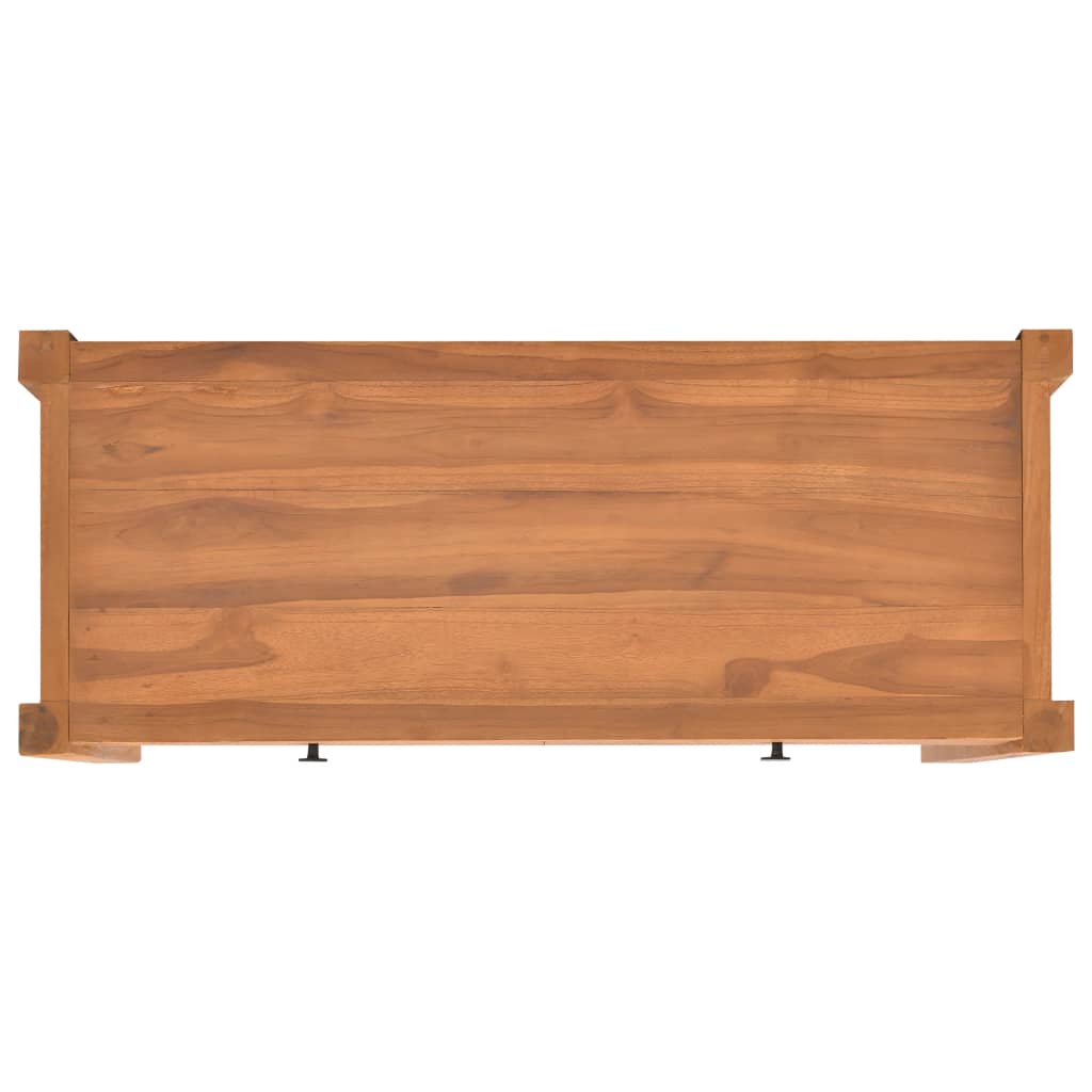 Schreibtisch mit 2 Schubladen 100x40x75 cm Teakholz Stilecasa