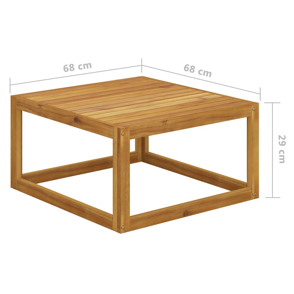 vidaXL 2-tlg. Garten-Sofagarnitur mit Auflage Massivholz Akazie