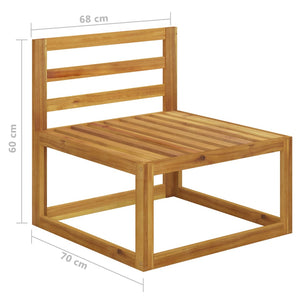 vidaXL 2-tlg. Garten-Sofagarnitur mit Auflage Massivholz Akazie