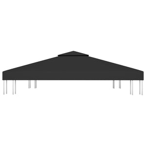 vidaXL Pavillon-Dachplane mit Kaminabzug 310 g/m² 3x3 m Schwarz