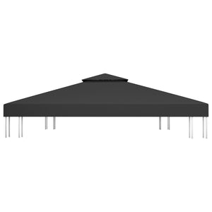 vidaXL Pavillon-Dachplane mit Kaminabzug 310 g/m² 4x3 m Schwarz