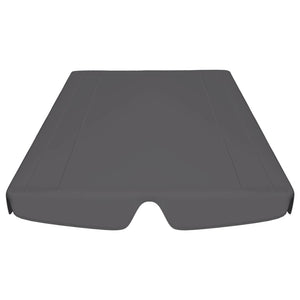 vidaXL Ersatzdach für Hollywoodschaukel Anthrazit 150/130x105/70 cm