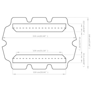 vidaXL Ersatzdach für Hollywoodschaukel Anthrazit 150/130x105/70 cm