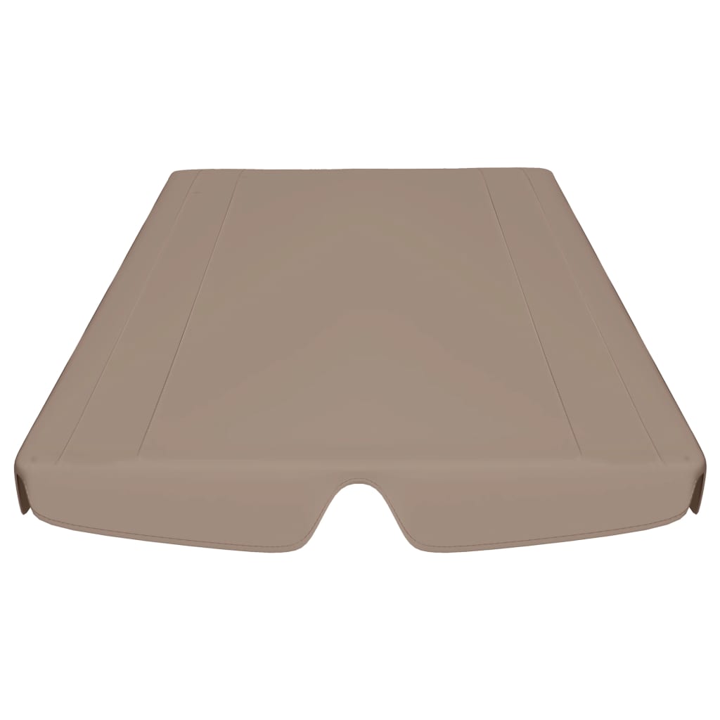 vidaXL Ersatzdach für Hollywoodschaukel Taupe 150/130x105/70 cm