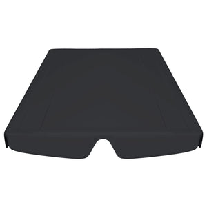 vidaXL Ersatzdach für Hollywoodschaukel Schwarz 150/130x105/70 cm