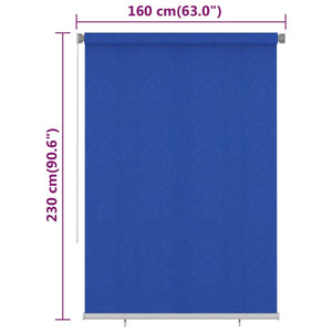 vidaXL Außenrollo 160x230 cm Blau HDPE