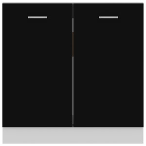 Spülenunterschrank Schwarz 80x46x81,5 cm Holzwerkstoff Stilecasa