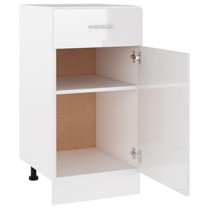 vidaXL Schubunterschrank Hochglanz-Weiß 40x46x81,5 cm Holzwerkstoff