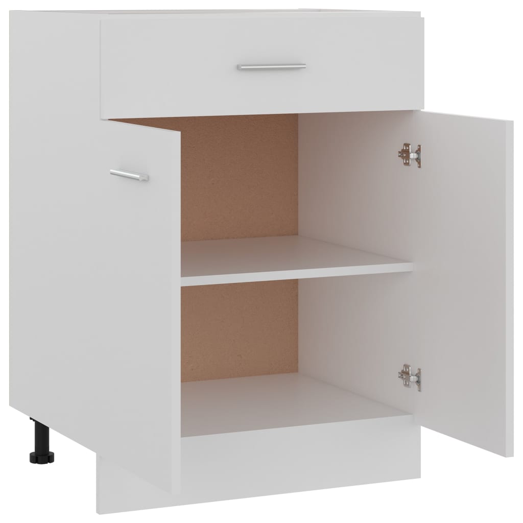 vidaXL Schubunterschrank Weiß 60x46x81,5 cm Holzwerkstoff