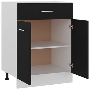 vidaXL Schubunterschrank Schwarz 60x46x81,5 cm Holzwerkstoff