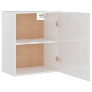 vidaXL Hängeschrank Hochglanz-Weiß 50x31x60 cm Holzwerkstoff