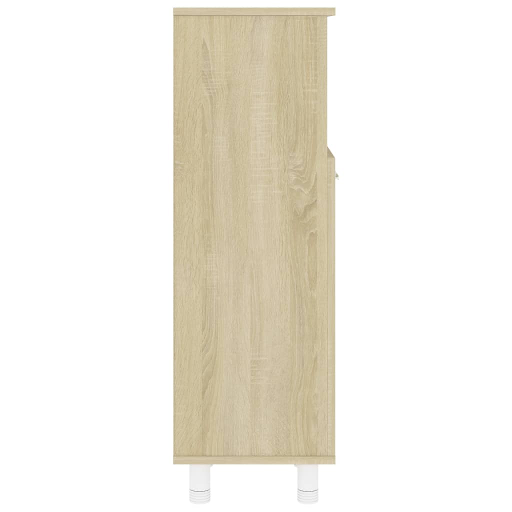 Badezimmerschrank Sonoma-Eiche 30x30x95 cm Holzwerkstoff