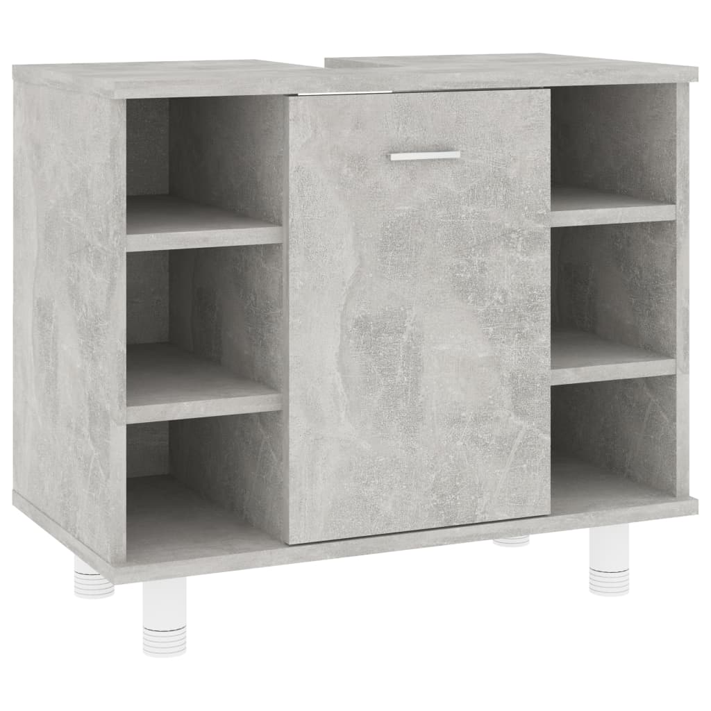 Badezimmerschrank Betongrau 60x32x53,5 cm Holzwerkstoff Stilecasa