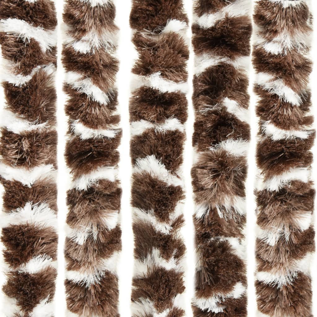 Insektenschutz-Vorhang Braun und Weiß 100x220 cm Chenille