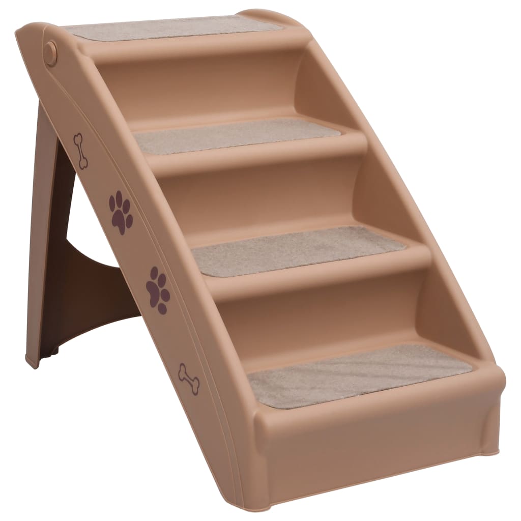 Hundetreppe Klappbar Braun 62x40x49,5 cm