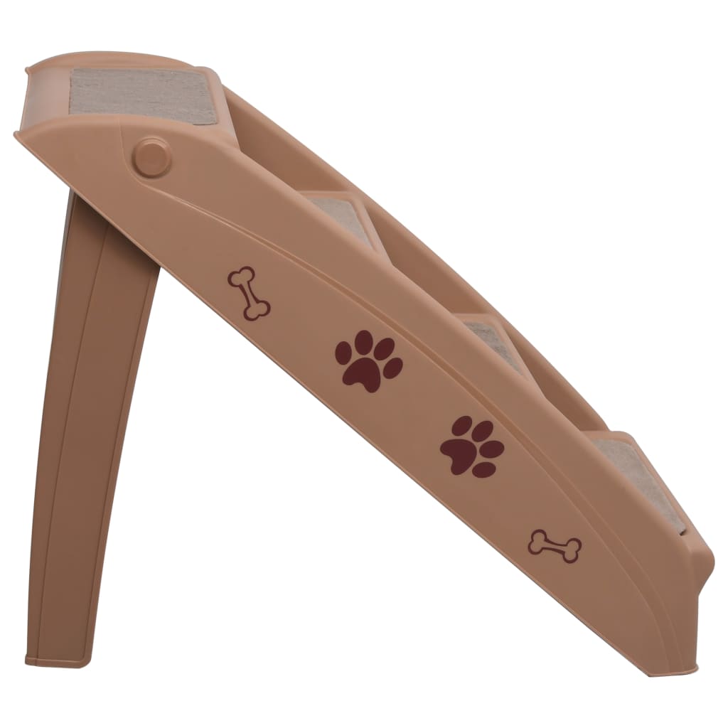 Hundetreppe Klappbar Braun 62x40x49,5 cm