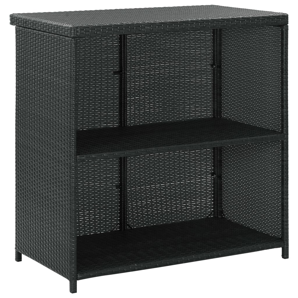 vidaXL 3-tlg. Bar Set Poly Rattan Schwarz