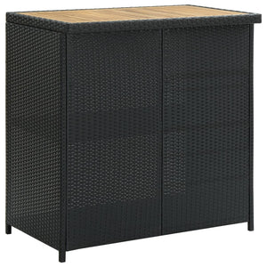 vidaXL 3-tlg. Bar-Set Poly Rattan Schwarz