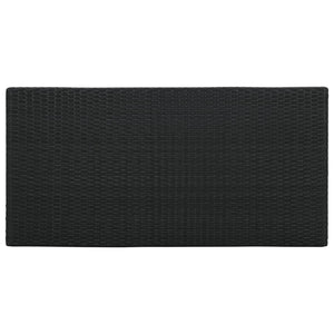 Bartisch mit Regal Schwarz 120x60x110 cm Poly Rattan