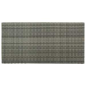 vidaXL Bartisch mit Regal Grau 120x60x110 cm Poly Rattan