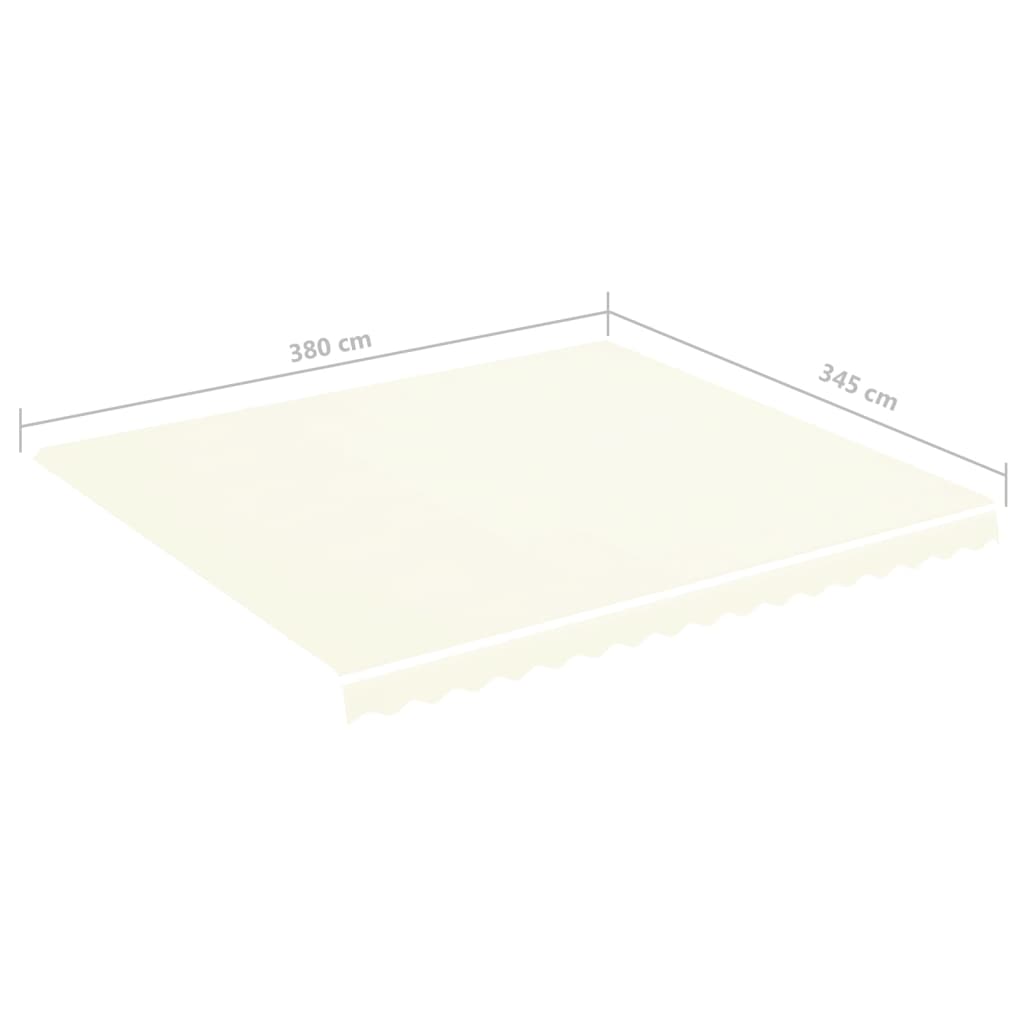 vidaXL Markisenbespannung Creme 4x3,5 m